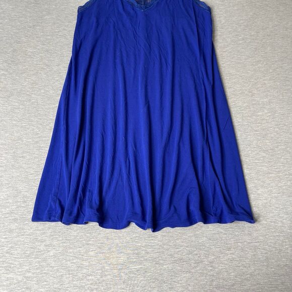 Victoria's Secret Cobalt Blue Lace Trim Modal Slip Dress - Picture 6 of 10